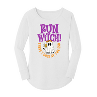 Womens X-Small White Long Sleeve Tunic Tee