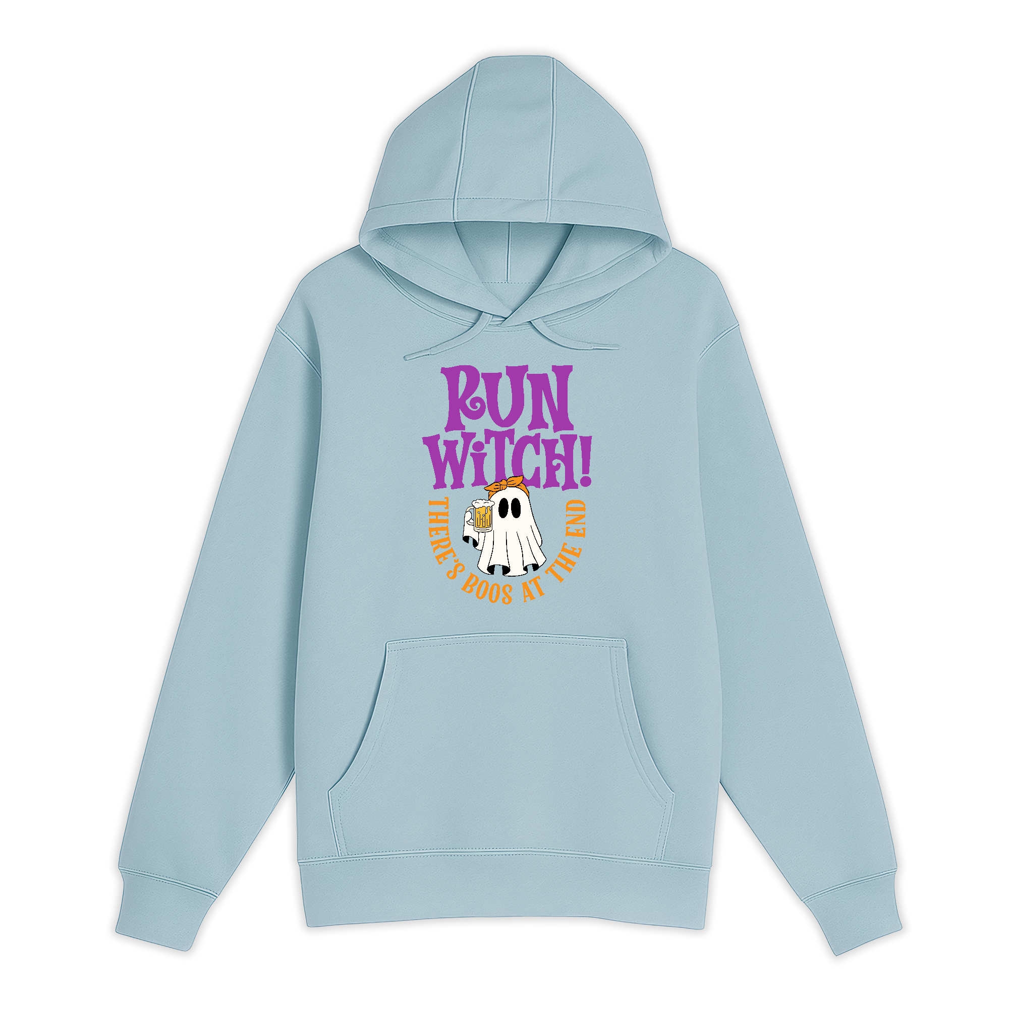 Unisex Small Blue Mist Pullover Hooded Sweatshirt