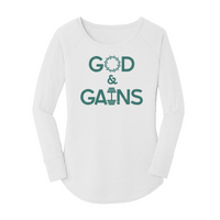 Womens X-Small White Long Sleeve Tunic Tee