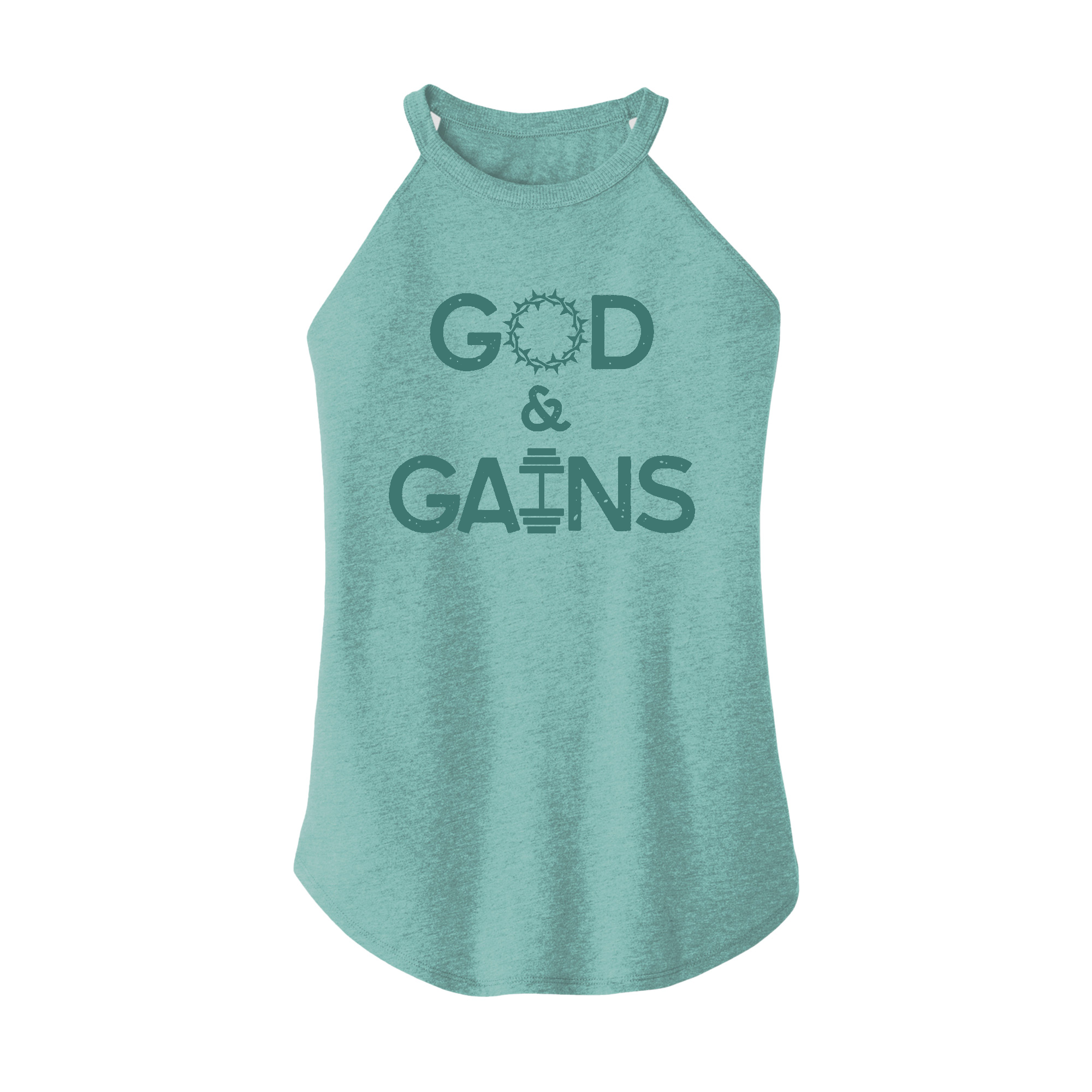 Womens X-Small Teal Rocker Tank Top