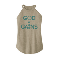 Womens X-Small Sand Rocker Tank Top