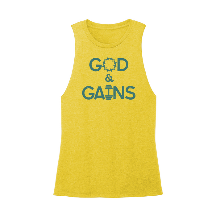 Womens X-Small Yellow Muscle Tank