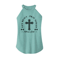 Womens X-Small Teal Rocker Tank Top