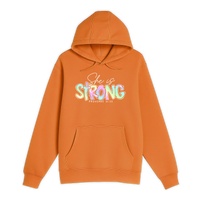 Unisex Small Orange Pullover Hooded Sweatshirt