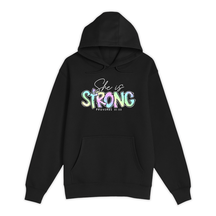 Unisex Small Black Pullover Hooded Sweatshirt