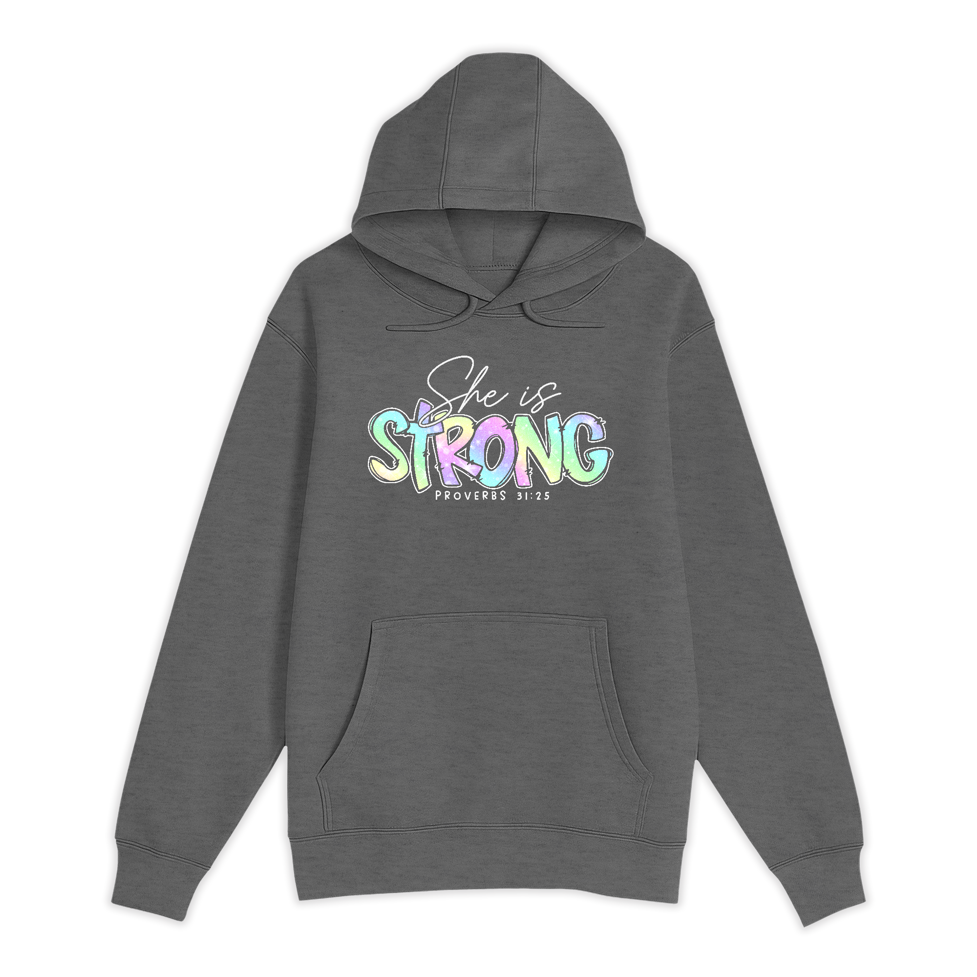 Unisex Small Charcoal Heather Pullover Hooded Sweatshirt