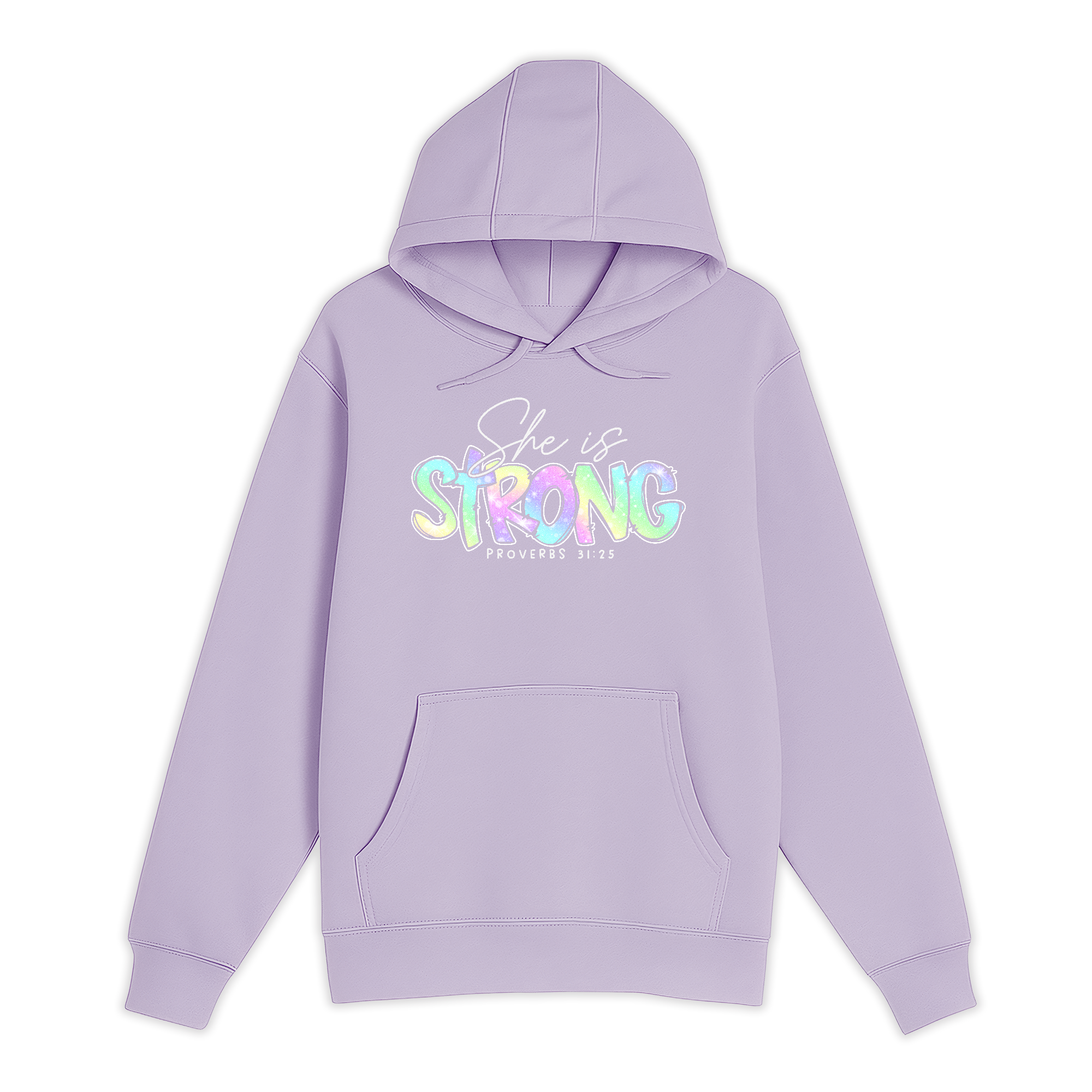 Unisex Small Lilac Pullover Hooded Sweatshirt