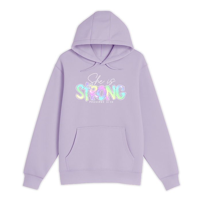 Unisex Small Lilac Pullover Hooded Sweatshirt