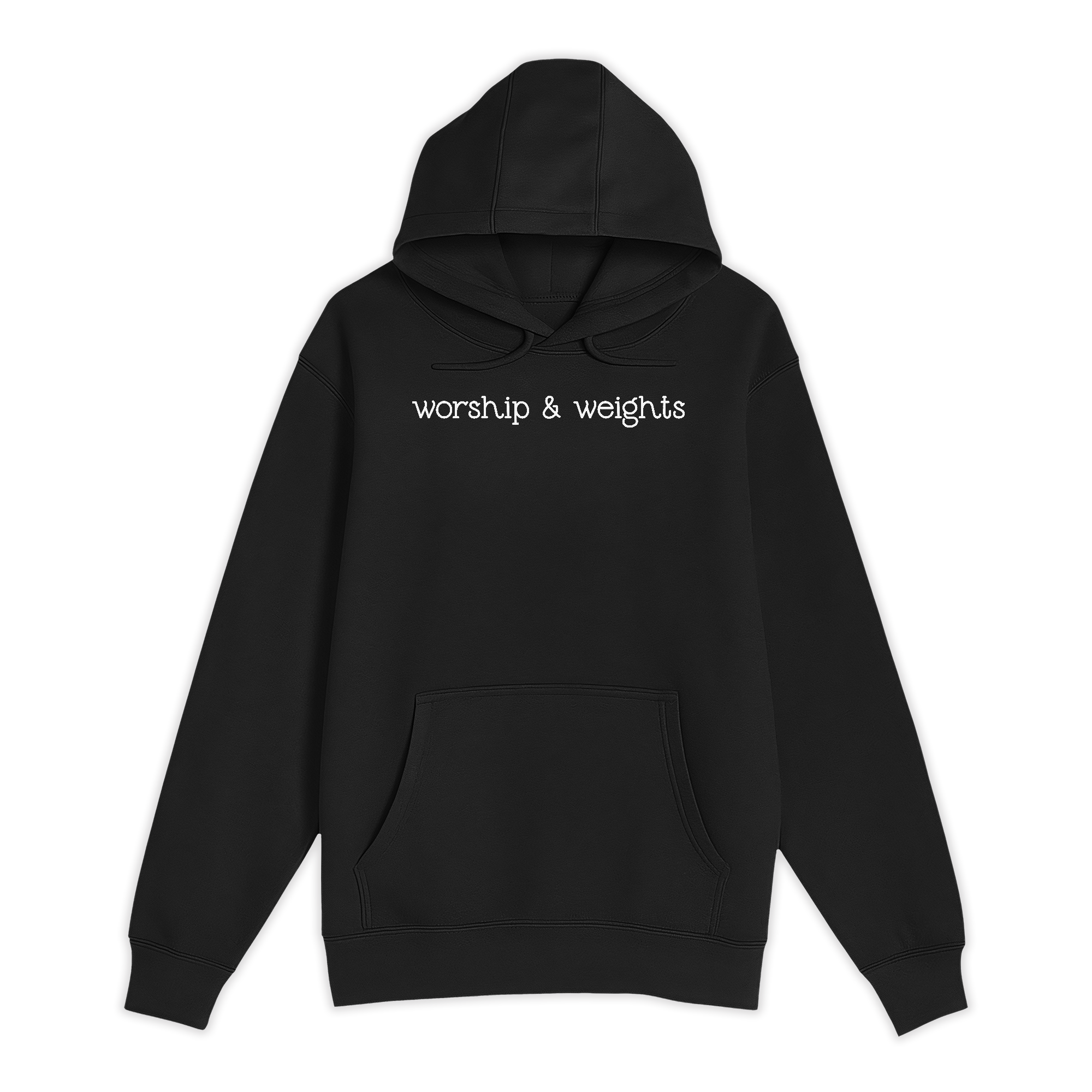 Unisex Small Black Pullover Hooded Sweatshirt