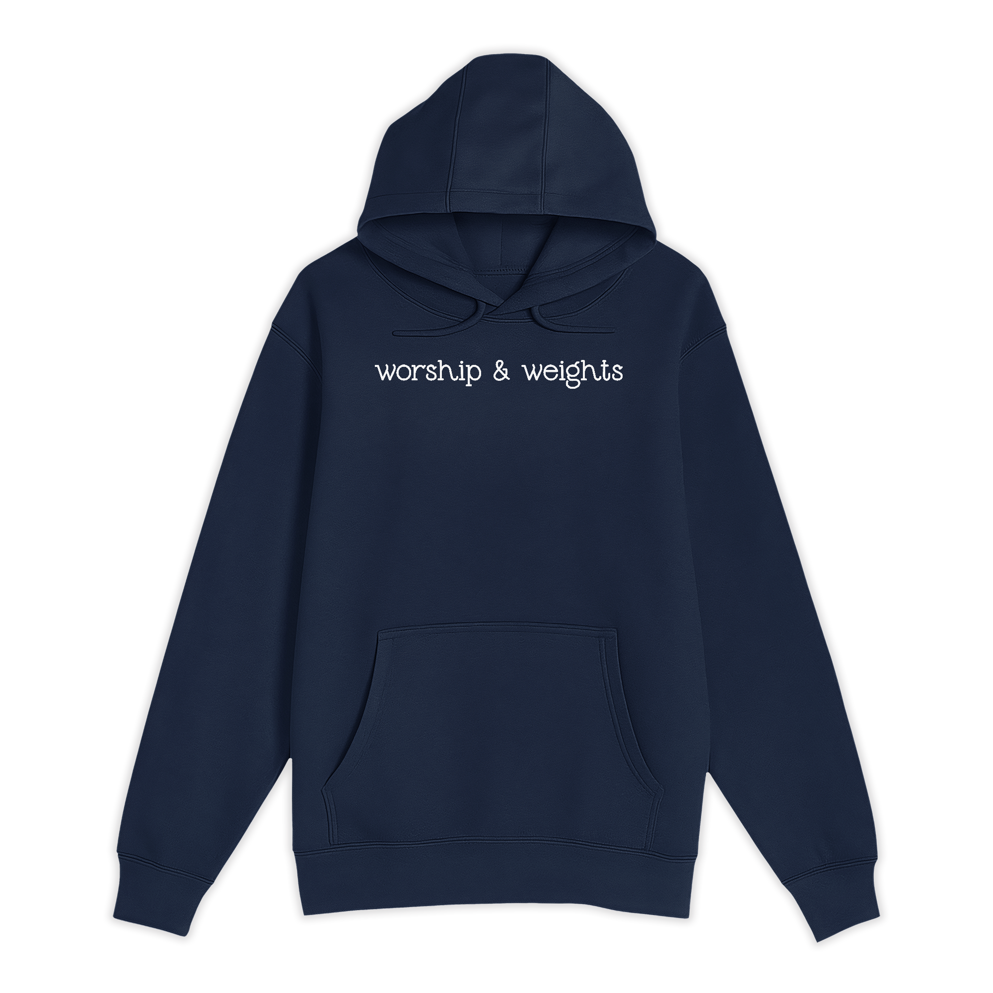Unisex Small Navy Pullover Hooded Sweatshirt