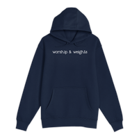 Unisex Small Navy Pullover Hooded Sweatshirt