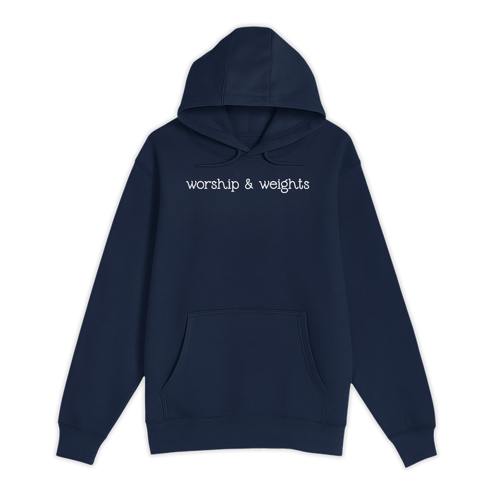 Unisex Small Navy Pullover Hooded Sweatshirt
