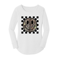 Womens X-Small White Long Sleeve Tunic Tee