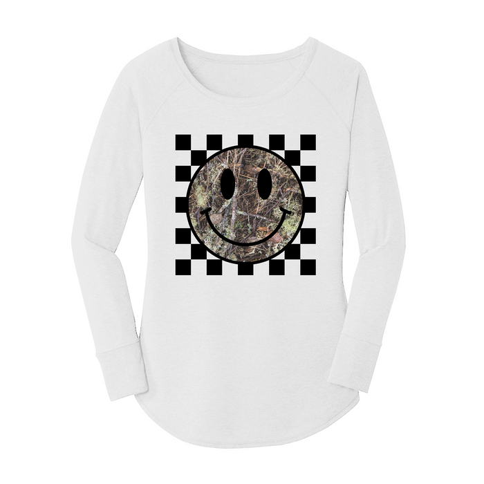 Womens X-Small White Long Sleeve Tunic Tee