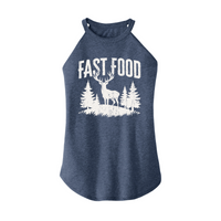 Womens X-Small Navy Heather Rocker Tank Top