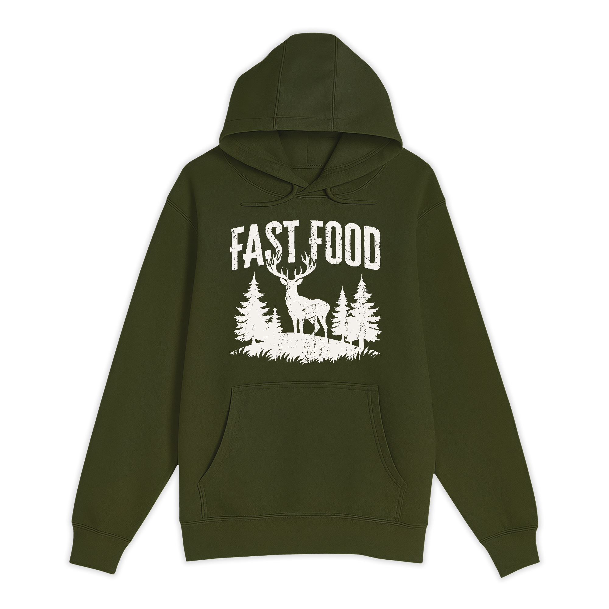 Unisex Small Army Pullover Hooded Sweatshirt