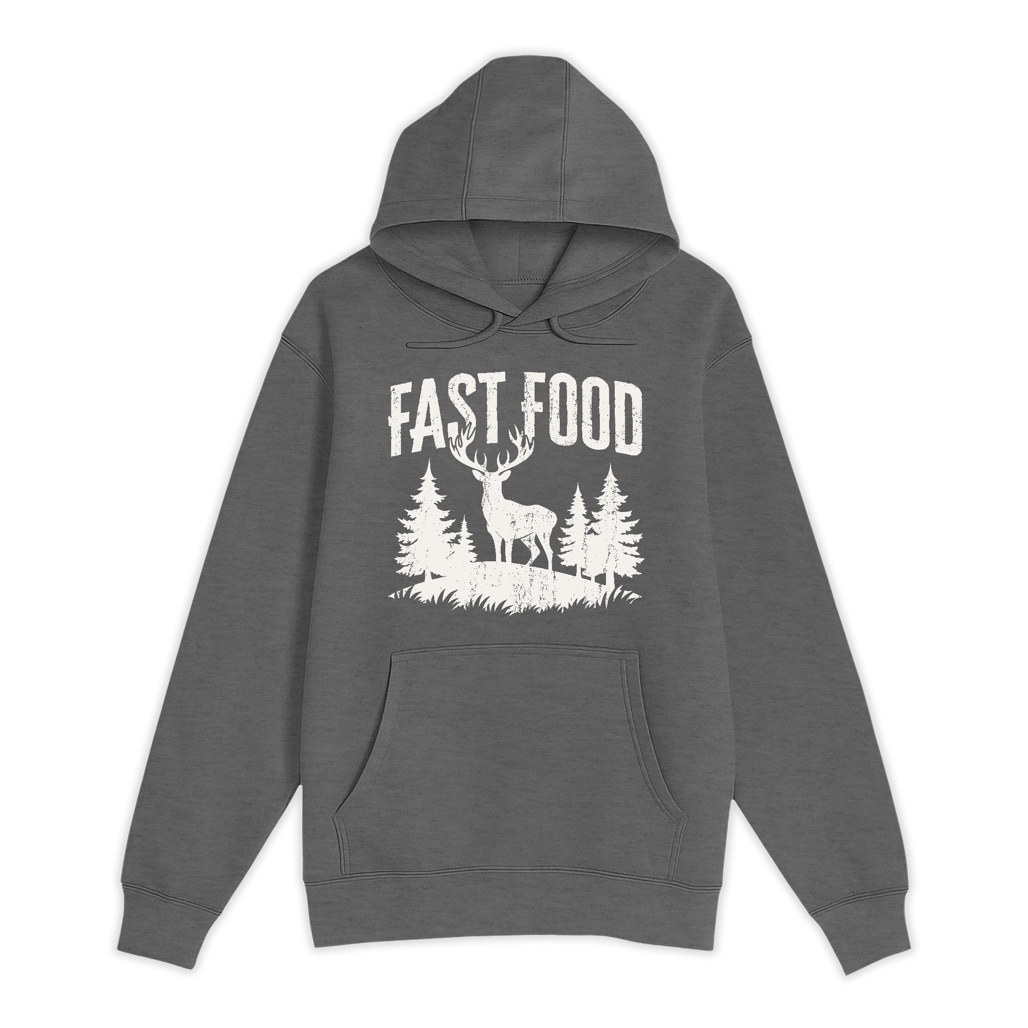 Unisex Small Charcoal Heather Pullover Hooded Sweatshirt