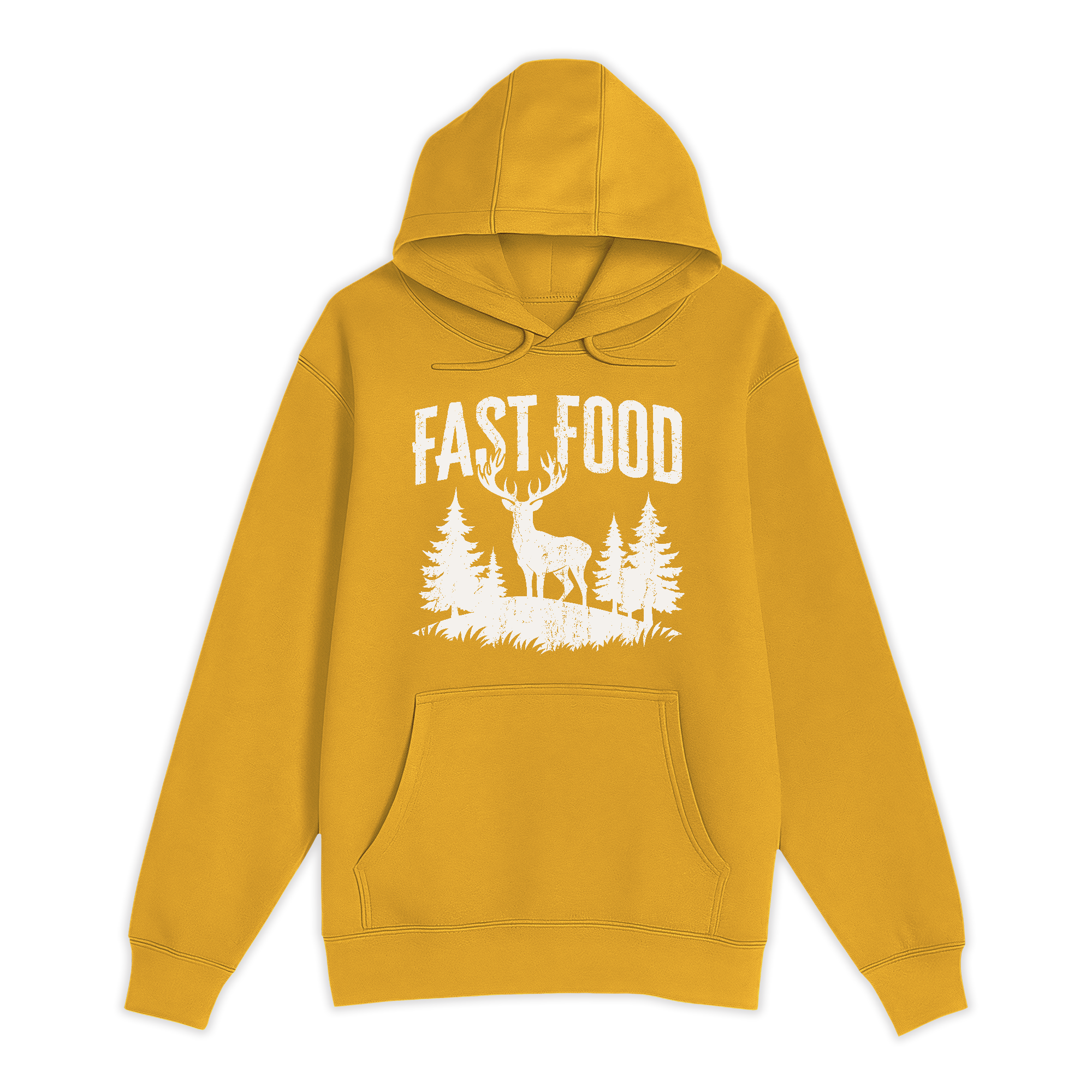Unisex Small Yellow Pullover Hooded Sweatshirt