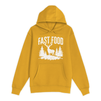 Unisex Small Yellow Pullover Hooded Sweatshirt