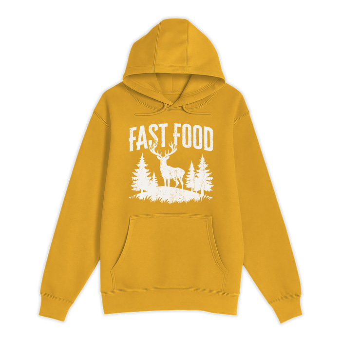 Unisex Small Yellow Pullover Hooded Sweatshirt