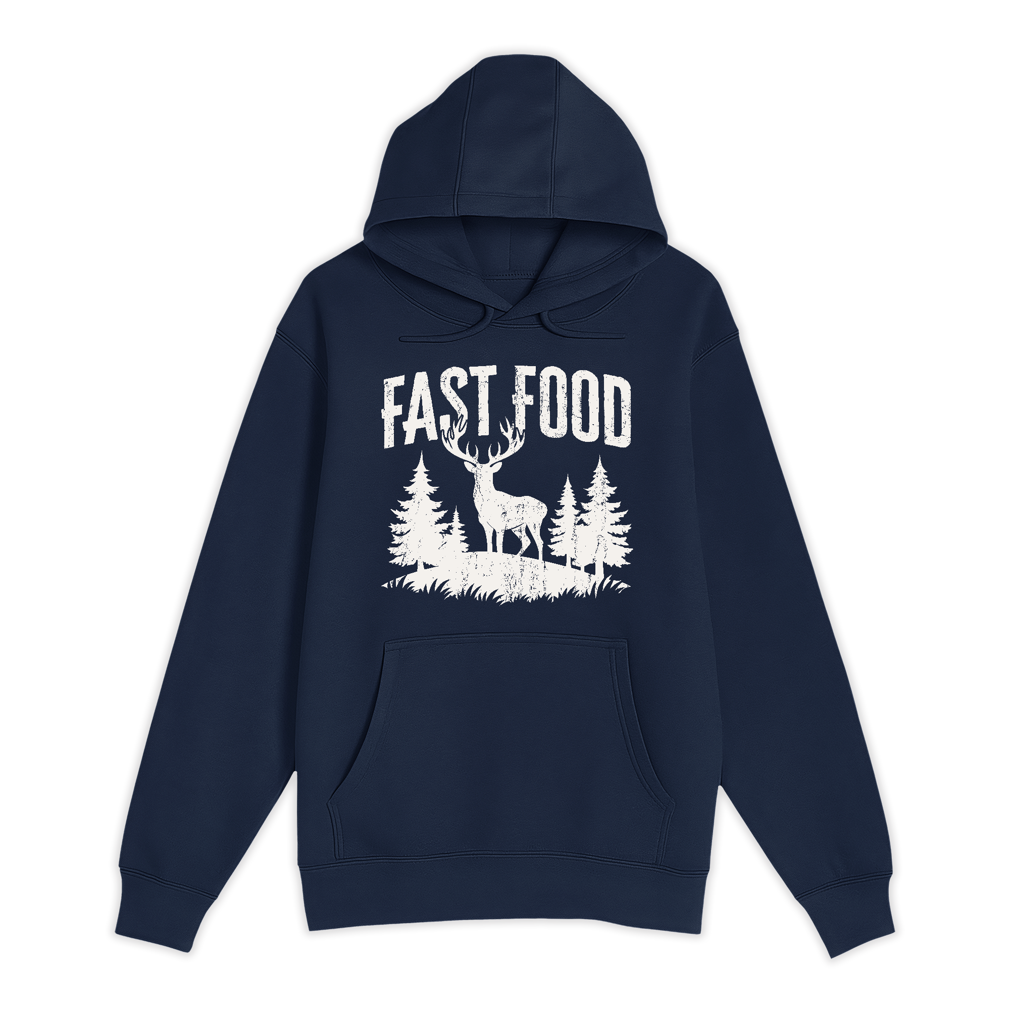 Unisex Small Navy Pullover Hooded Sweatshirt