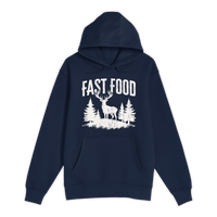 Unisex Small Navy Pullover Hooded Sweatshirt