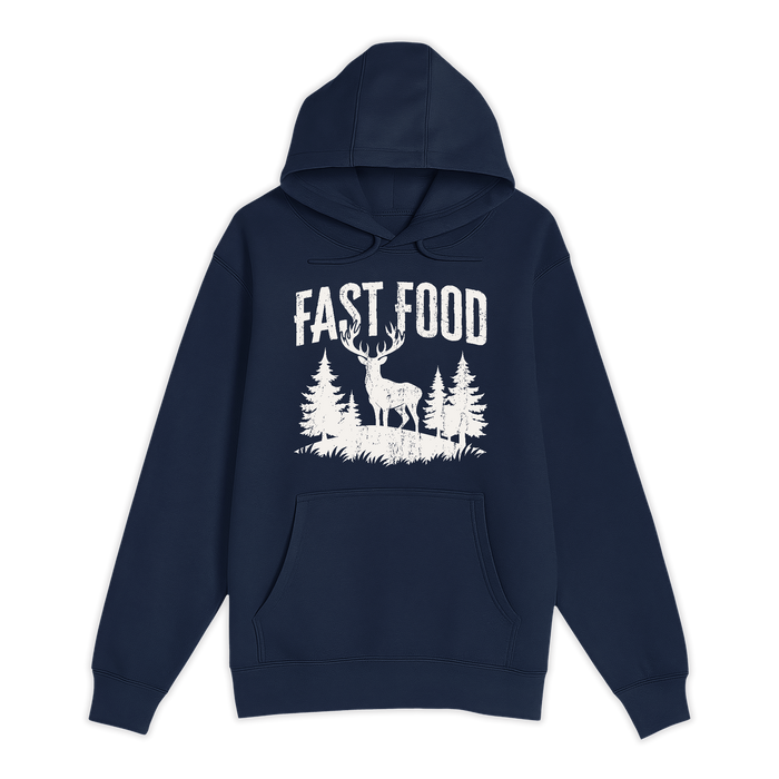 Unisex Small Navy Pullover Hooded Sweatshirt