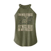 Womens X-Small Military Green Rocker Tank Top