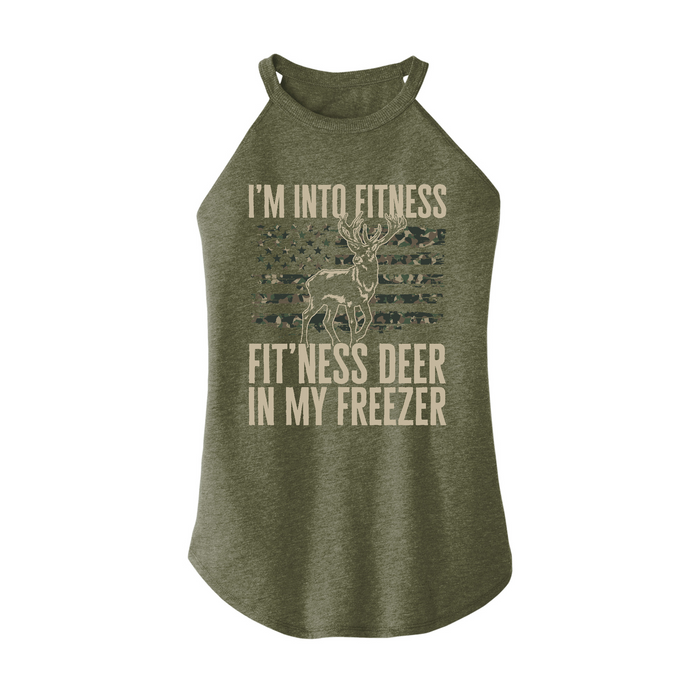 Womens X-Small Military Green Rocker Tank Top