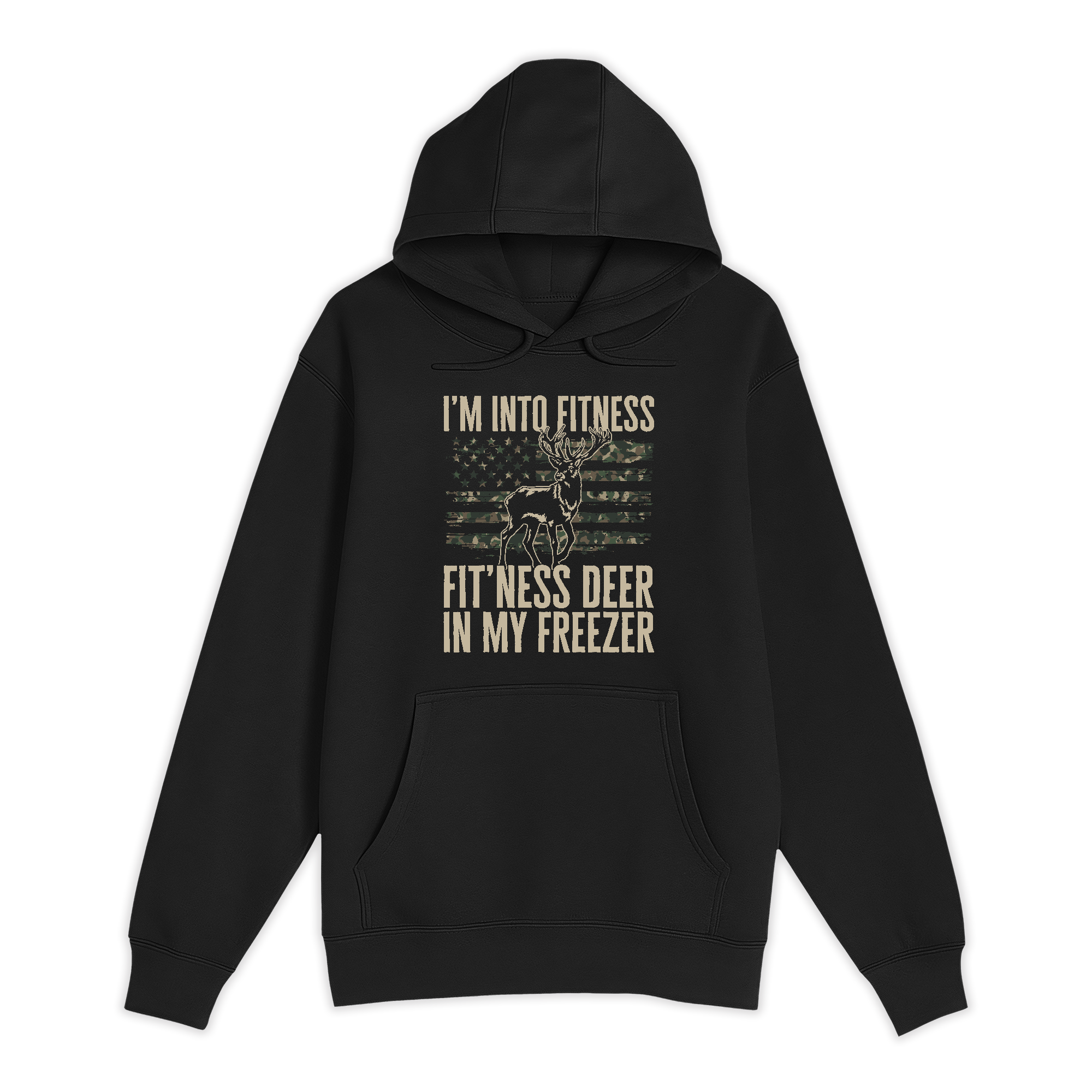 Unisex Small Black Pullover Hooded Sweatshirt