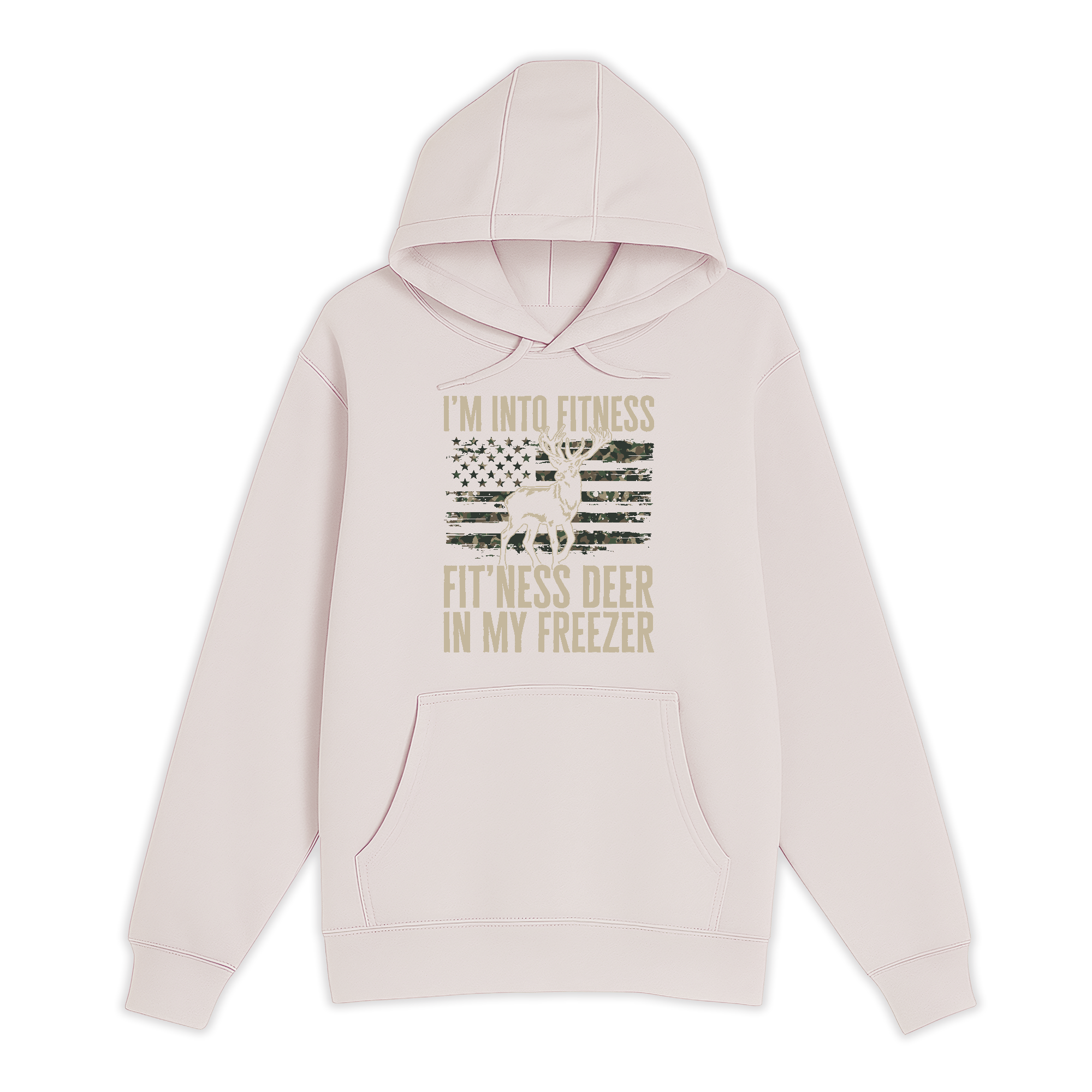 Unisex Small Light Pink Pullover Hooded Sweatshirt