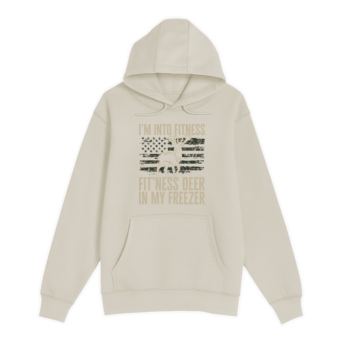 Unisex Small Natural Pullover Hooded Sweatshirt