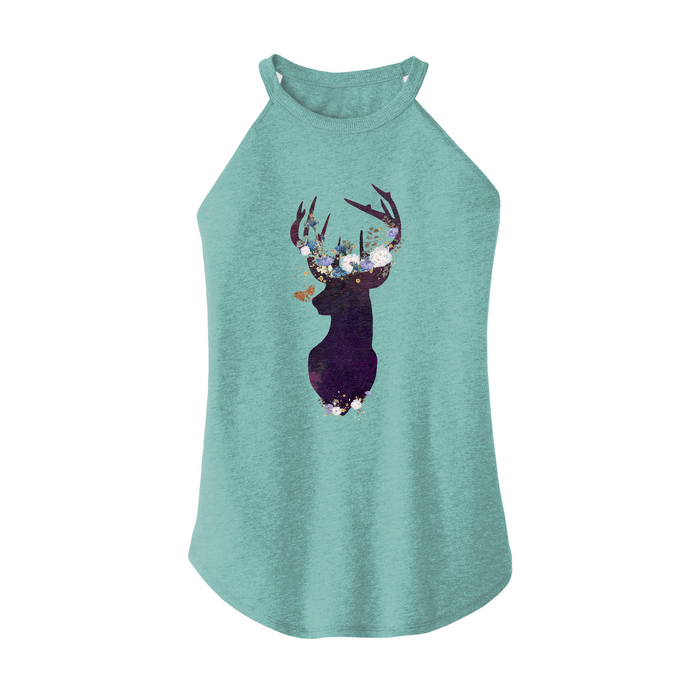 Womens X-Small Teal Rocker Tank Top