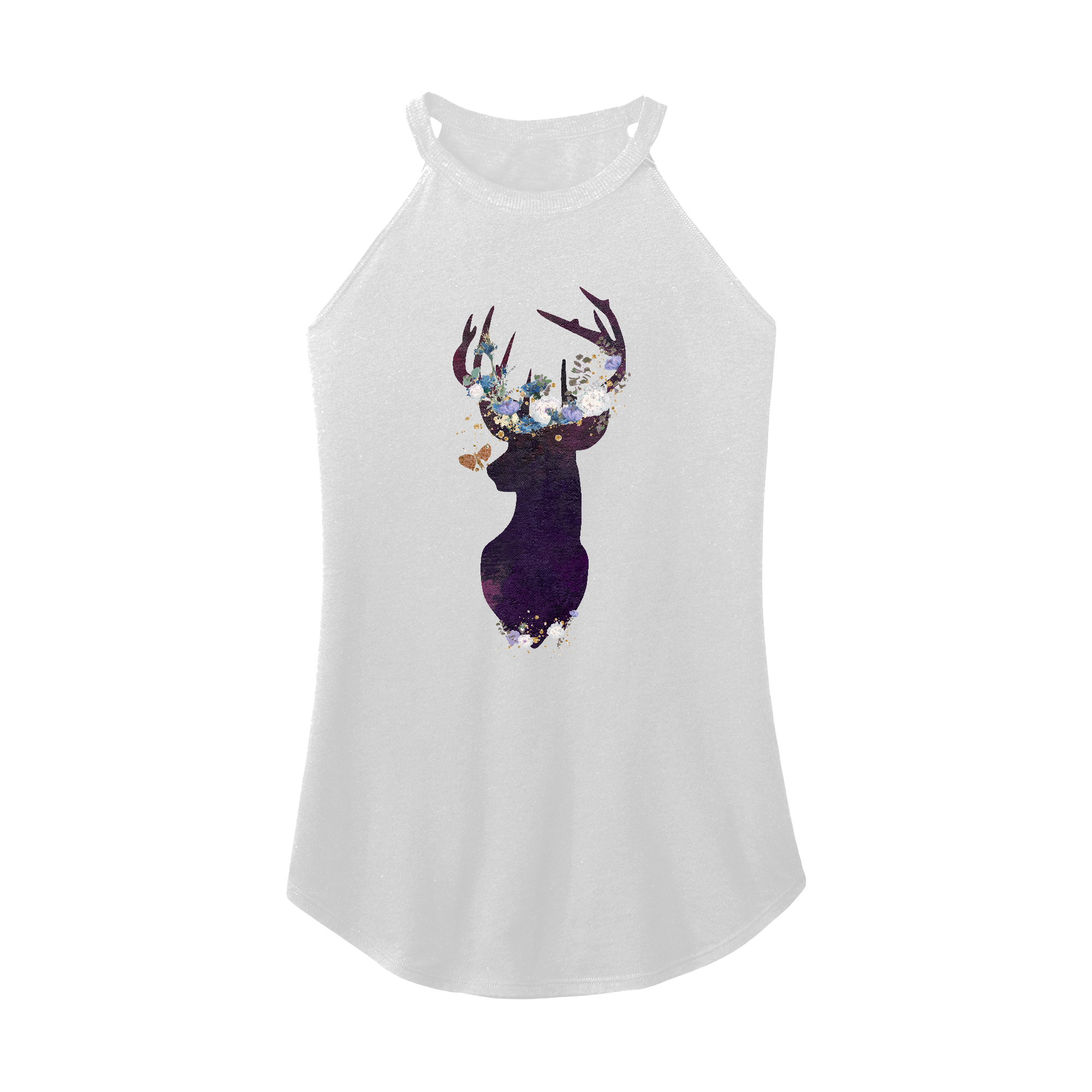 Womens X-Small White Rocker Tank Top