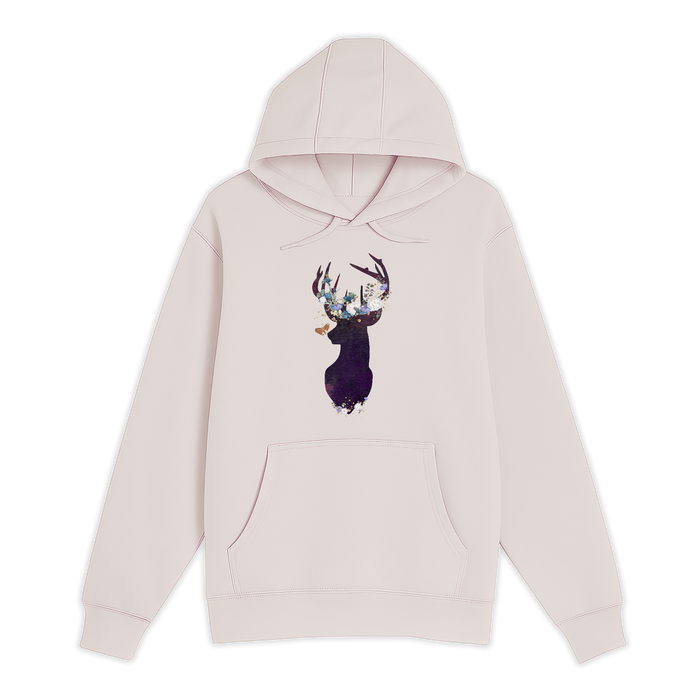 Unisex Small Light Pink Pullover Hooded Sweatshirt