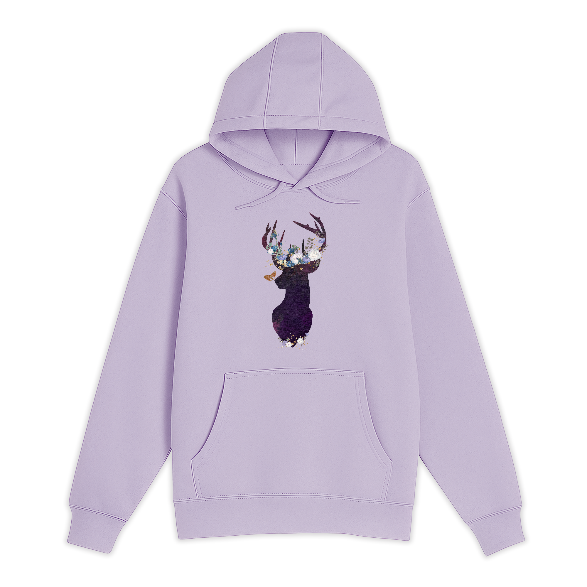 Unisex Small Lilac Pullover Hooded Sweatshirt