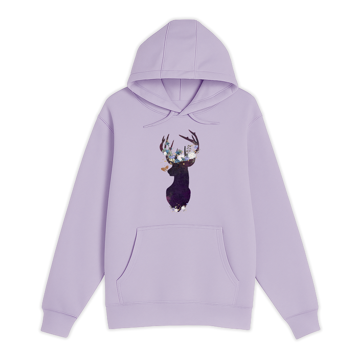 Unisex Small Lilac Pullover Hooded Sweatshirt