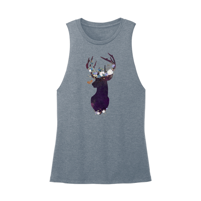 Womens X-Small Teal Muscle Tank