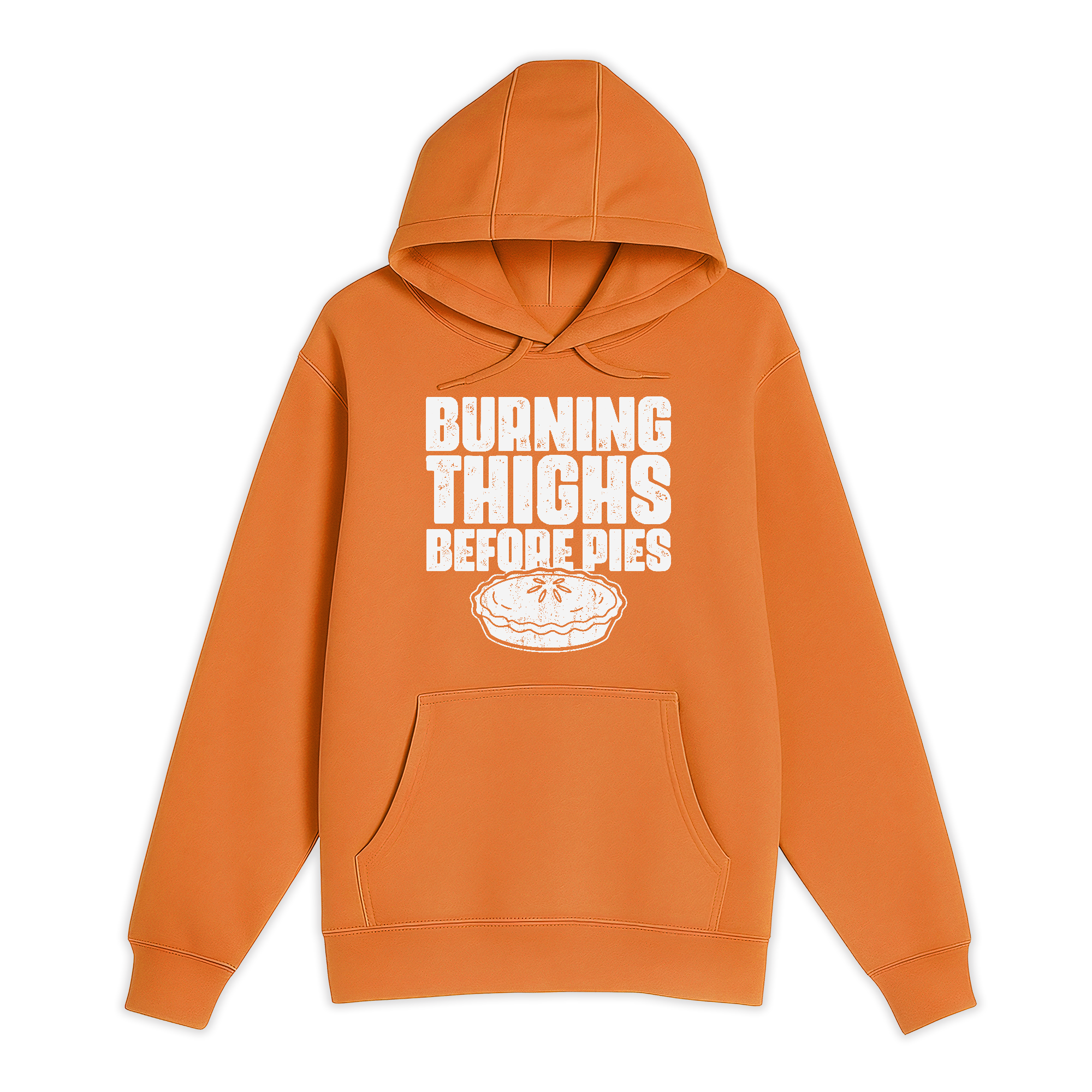 Unisex Small Orange Pullover Hooded Sweatshirt