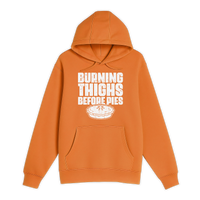 Unisex Small Orange Pullover Hooded Sweatshirt