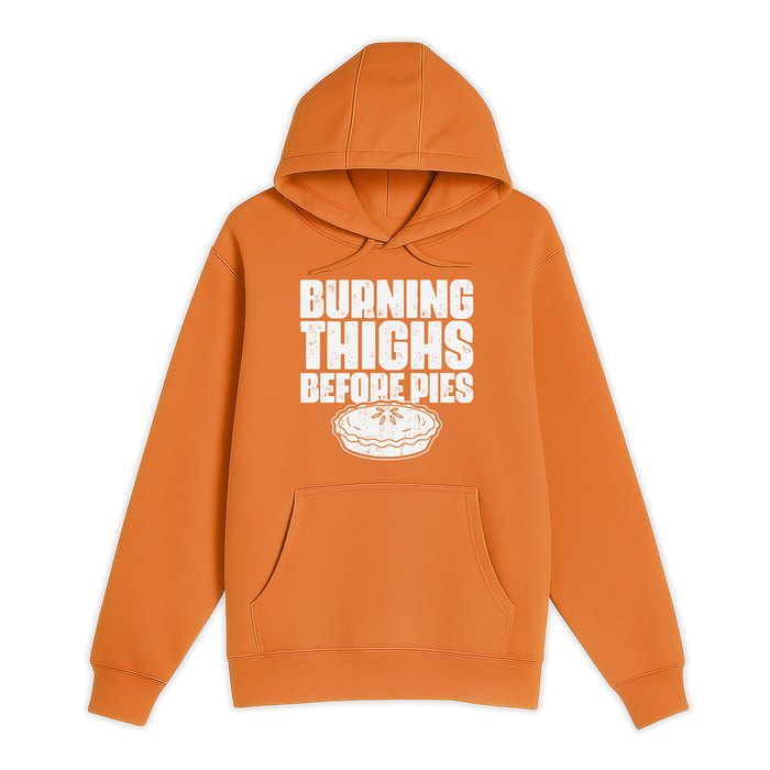 Unisex Small Orange Pullover Hooded Sweatshirt