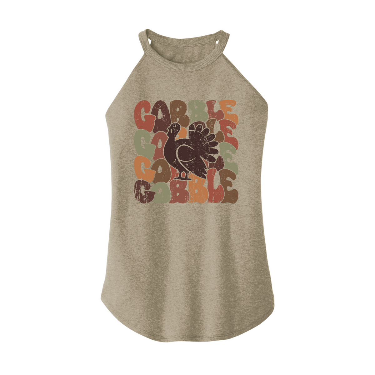Fitness Tee Co. | Gobble Gobble Gobble Women's District Rocker Tank ...