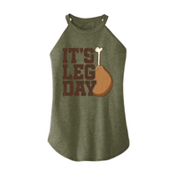 Womens X-Small Military Green Rocker Tank Top