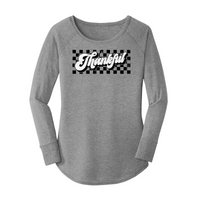 Womens X-Small Grey Long Sleeve Tunic Tee