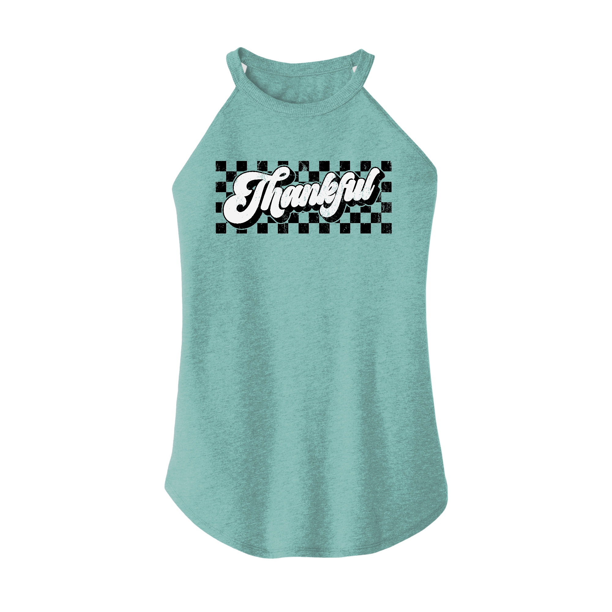 Womens X-Small Teal Rocker Tank Top