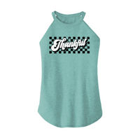 Womens X-Small Teal Rocker Tank Top