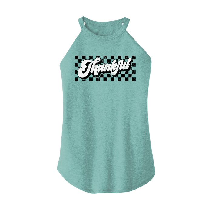 Womens X-Small Teal Rocker Tank Top