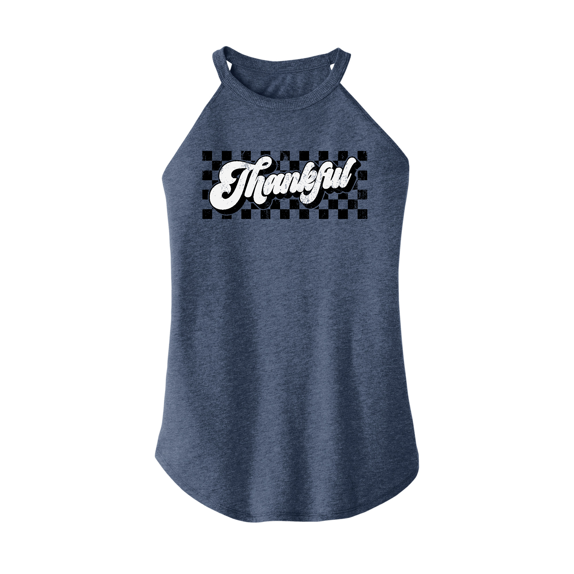 Womens X-Small Navy Heather Rocker Tank Top