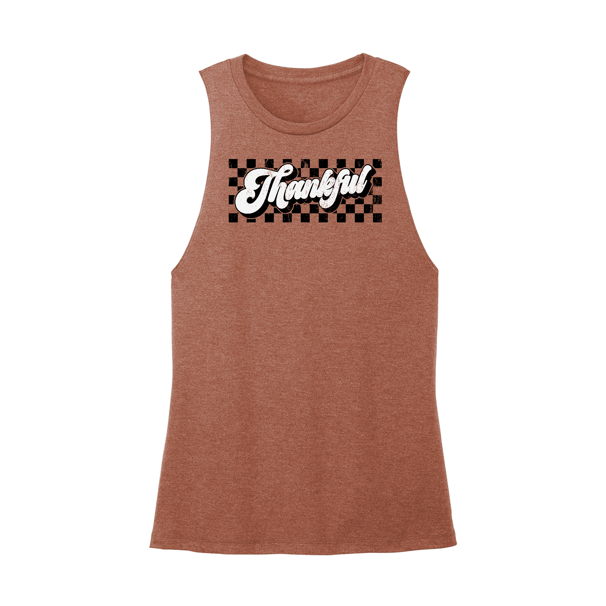 Womens X-Small Brown Muscle Tank