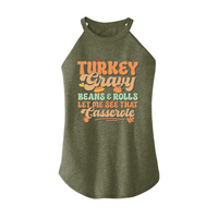 Womens X-Small Military Green Rocker Tank Top